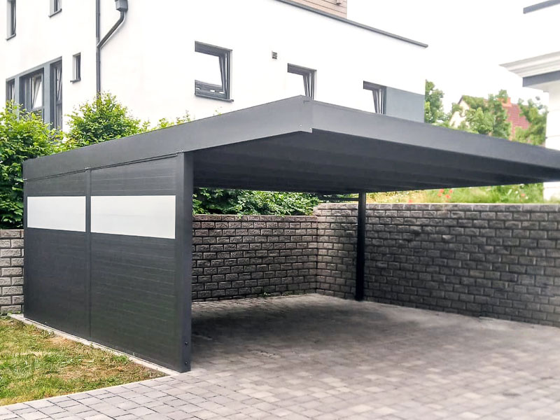 Aluminium Carport mit Flachdach