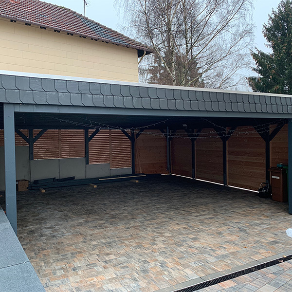 Doppelcarport mit Sonderhöhen