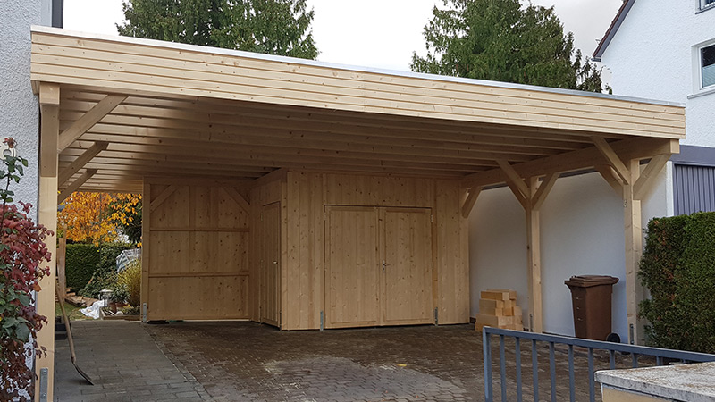 Doppelcarport mit Rhombusblende