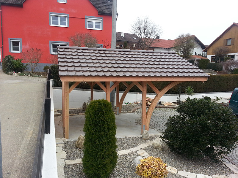 Satteldach Einzelcarport